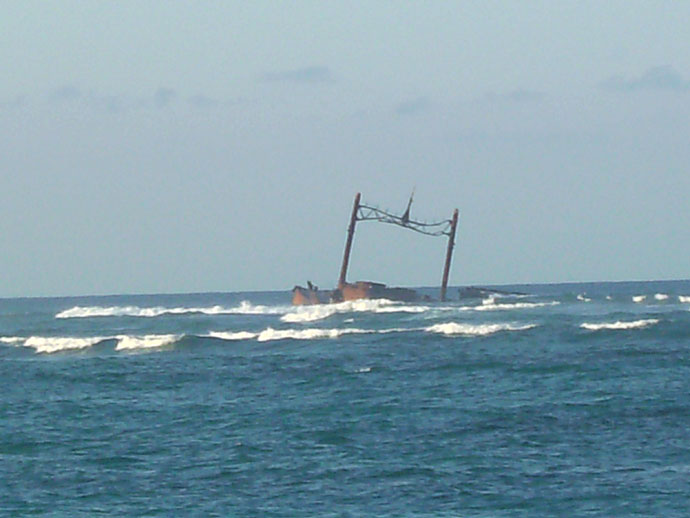 Riu Taino, Schiffswrack vor der Kste
